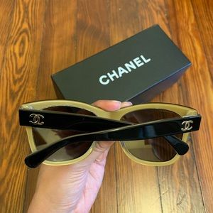 Chanel 5380 Sunglasses Black with Gold Lens